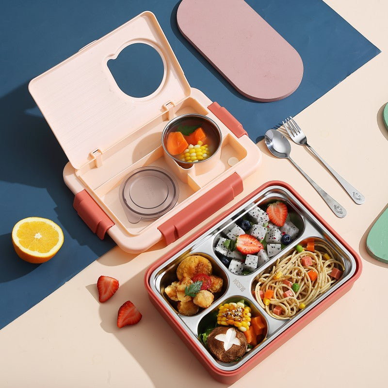 5 Section Leakproof Steel Bento Lunch Box – Durable, Stainless Steel & Kid-Friendly