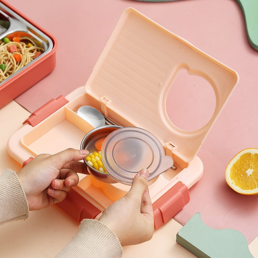 5 Section Leakproof Steel Bento Lunch Box – Durable, Stainless Steel & Kid-Friendly