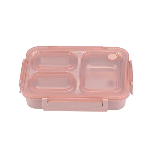 3 Section Leakproof Bento Lunch Box – Durable, Stainless Steel & Portable
